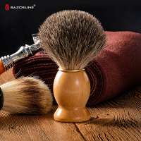 Hot Selling Men Face Care Barber Salon Tool Professional Badger Hair Beard Shaving Brush Set